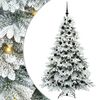 vidaXL Sapin de No&euml;l artificiel avec 300 LED Blanc 180 cm PE et PVC