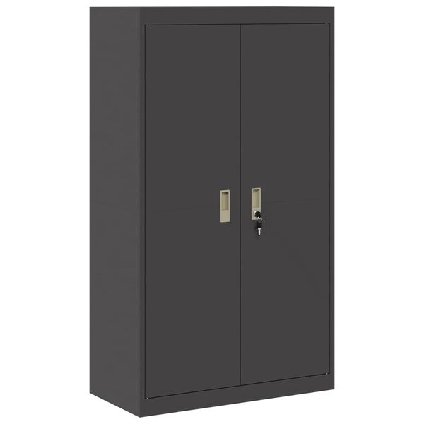 vidaXL Armoire de rangement 2 pcs Noir 80 x 40 x 140 cm Acier