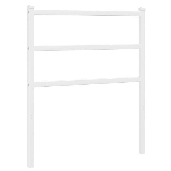 vidaXL T&ecirc;te de lit de remplacement m&eacute;tal blanc 75 cm