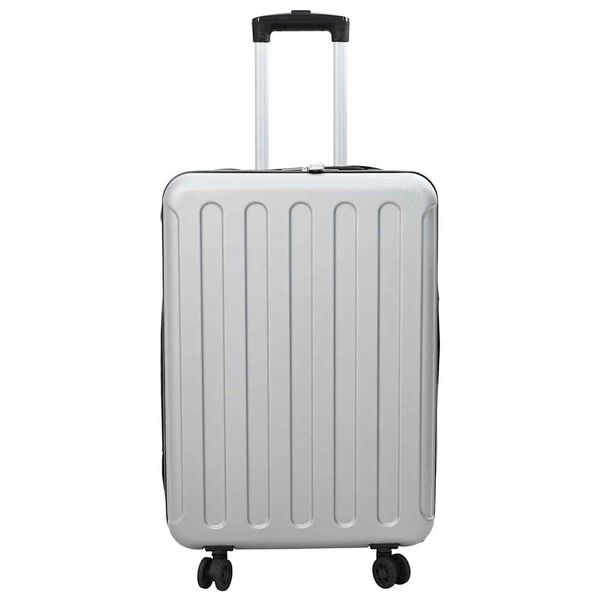 vidaXL Valise avec verrouillage Argent 43 x 27 x 66 cm Plastic ABS