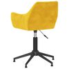 vidaXL Chaises &agrave; manger pivotantes lot de 4 jaune moutarde velours