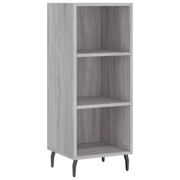 vidaXL Buffet sonoma gris 34,5x32,5x90 cm bois d'ing&eacute;nierie