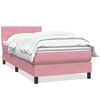 vidaXL Sommier &agrave; lattes de lit avec matelas rose 100x210 cm velours
