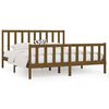 vidaXL Cadre de lit Marron miel Bois massif 180x200 cm Super King