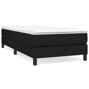 vidaXL Sommier &agrave; lattes de lit et matelas Noir 80x200 cm Tissu