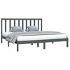 vidaXL Cadre de lit sans matelas bois massif de pin gris 200x200 cm