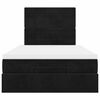 vidaXL Cadre de lit ottoman avec matelas noir 120x200 cm velours