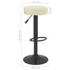 vidaXL Tabourets de bar lot de 2 crème velours