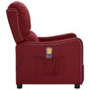 vidaXL Fauteuil de massage Rouge bordeaux Tissu