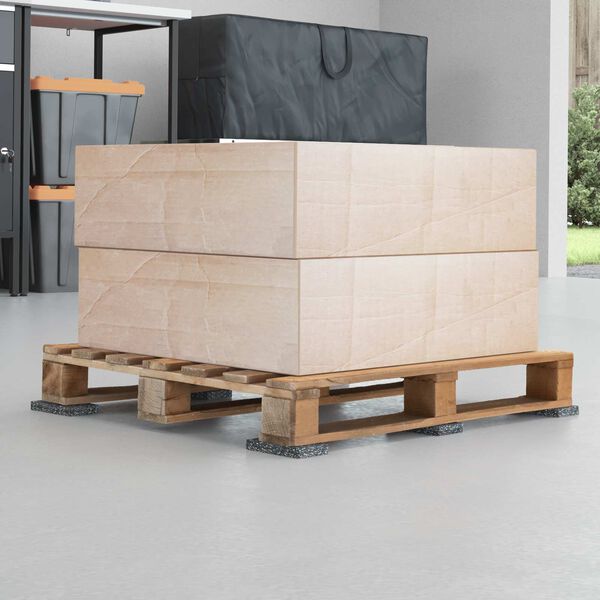 vidaXL Rouleau en caoutchouc Noir Caoutchouc