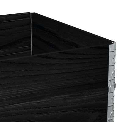 vidaXL Jardinière noir 120x80 cm bois massif de pin