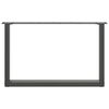 vidaXL Pieds de table basse en U 2 pi&egrave;ces Anthracite 70 x (42-43) cm Acier