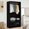 vidaXL Armoire Ch&ecirc;ne noir 100 x 50 x 200 cm Bois d'ing&eacute;nierie