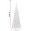 vidaXL Sapin de No&euml;l artificiel escamotable 100 LED blanc 150 cm