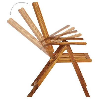 vidaXL Chaises pliables de jardin avec coussins lot de 8 Bois d'acacia