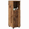 vidaXL Cabinet de salle de bain avec porte Bois Ancien 30 x 35 x 95 cm