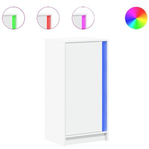 vidaXL Buffet avec LED blanc 42,5x34x85 cm bois d'ing&eacute;nierie