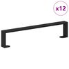 vidaXL Pieds de meuble 12 pi&egrave;ces Noir 481 x 40,5 x 100 mm Fer