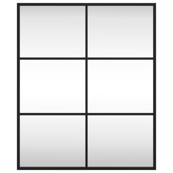vidaXL Miroir mural noir 50x60 cm rectangulaire fer