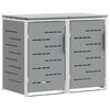 vidaXL Stockage de bac &agrave; d&eacute;chets for 2 Bins 240L Acier inoxydable Gris