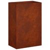 vidaXL Cache-pot de jardin Rouill&eacute; 40 x 30 x 75 cm Acier patin&eacute;