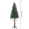 vidaXL Sapin de Noël mince bois véritable et neige blanche vert 180 cm