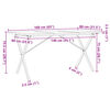 vidaXL Table &agrave; manger cadre en X 160x80x75,5 cm bois pin massif acier