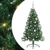 vidaXL Sapin de No&euml;l artificiel pr&eacute;-&eacute;clair&eacute; Vert 150 cm PVC