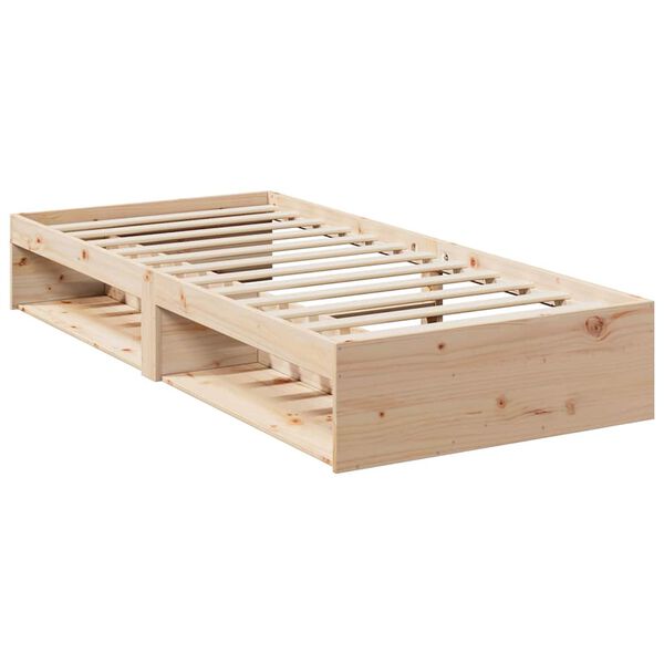 vidaXL Lit de jour avec matelas 90x200 cm bois de pin massif
