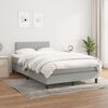 vidaXL Sommier &agrave; lattes de lit avec matelas Gris clair 120x200cm Tissu