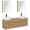 vidaXL Ensemble d'armoire de salle de bain 5 pc Ch&ecirc;ne artisanal