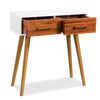 vidaXL Table console Bois d'acacia massif 70x30x75 cm