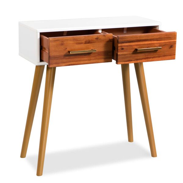 vidaXL Table console Bois d'acacia massif 70x30x75 cm