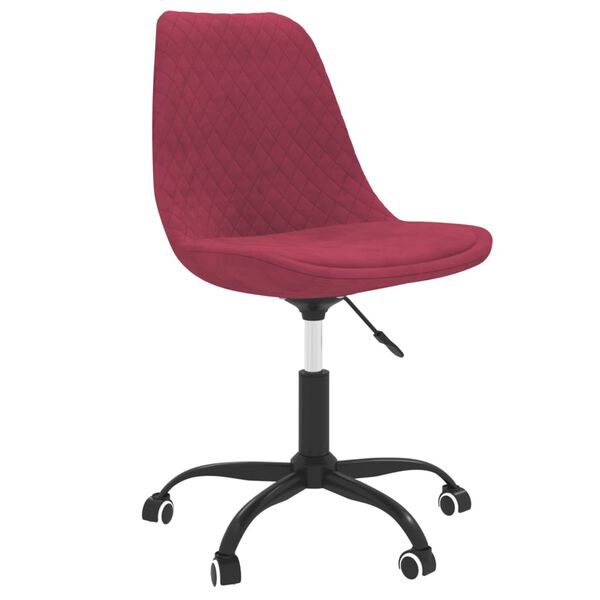 vidaXL Chaises pivotantes &agrave; manger lot de 6 Rouge bordeaux Tissu