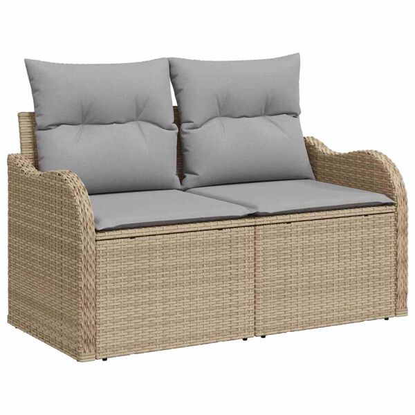 vidaXL Ensemble de canap&eacute; de jardin 5 pcs Beige et Gris clair