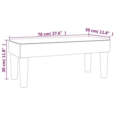 vidaXL Banc Vert foncé 70x30x30 cm Velours