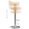 vidaXL Tabourets de bar lot de 2 cr&egrave;me bois courb&eacute; et similicuir