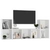 vidaXL Ensemble de meubles TV 3 pcs Blanc Bois d'ing&eacute;nierie