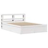 vidaXL Cadre de lit avec t&ecirc;te de lit blanc 120x190 cm bois pin massif
