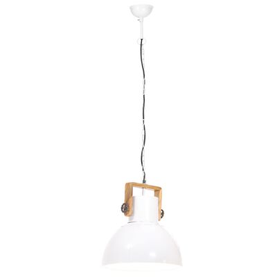 vidaXL Lampe suspendue industrielle 25 W Blanc Rond 40 cm E27