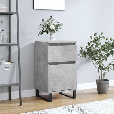 vidaXL Buffet gris béton 40x35x70 cm bois d'ingénierie