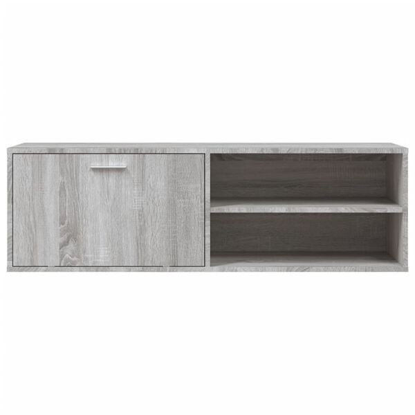 vidaXL Meuble TV sonoma gris 120x34x37 cm bois d'ing&eacute;nierie