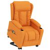 vidaXL Fauteuil de massage Jaune fonc&eacute; Tissu