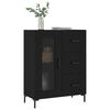 vidaXL Buffet noir 69,5x34x90 cm bois d'ing&eacute;nierie