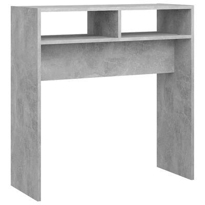 vidaXL Table console gris béton 78x30x80 cm bois d'ingénierie