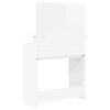 vidaXL Tables de maquillage pour chambre avec tiroir Blanc brillant