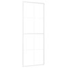 vidaXL Porte coulissante Verre ESG d&eacute;poli et aluminium 76x205 cm Blanc