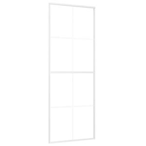 vidaXL Porte coulissante Verre ESG d&eacute;poli et aluminium 76x205 cm Blanc