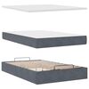 vidaXL Cadre de lit ottoman et matelas gris foncé 120x200 cm velours