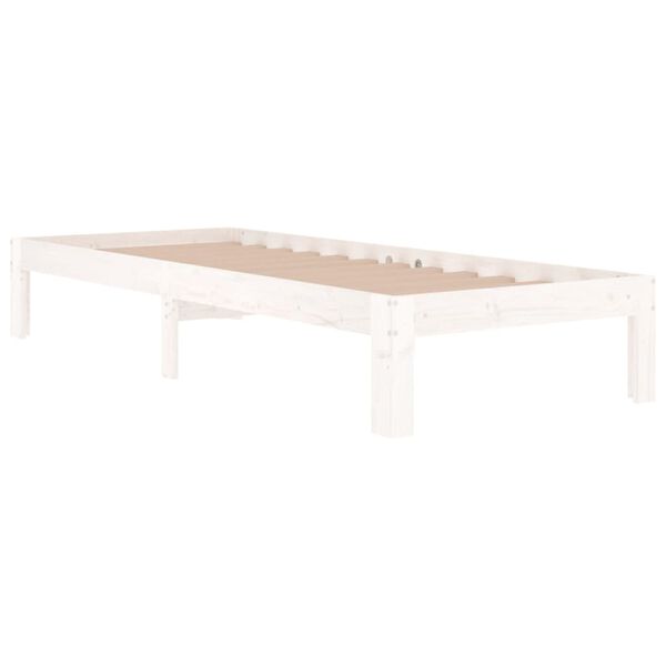 vidaXL Cadre de lit sans matelas blanc 75x190 cm